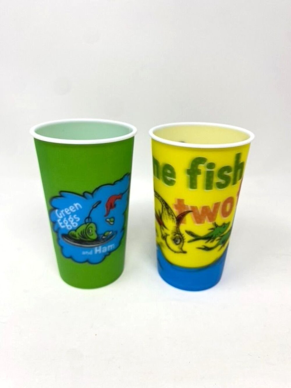 Target 2 Dr. Seuss Holographic Cups Green Eggs & Ham/ One Fish Two Fish Preowned